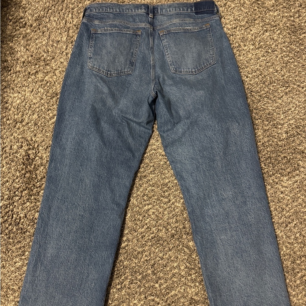 Abercrombie & Fitch Medium Wash Low Rise Baggy Jeans Size 32/14 - Picture 7 of 8